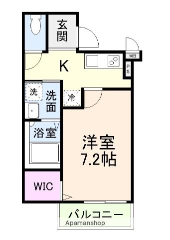 フジパレス初芝駅南イースト(1K/1階)の間取り写真