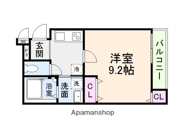 フジパレス堺白鷺3番館(1K/1階)の間取り写真