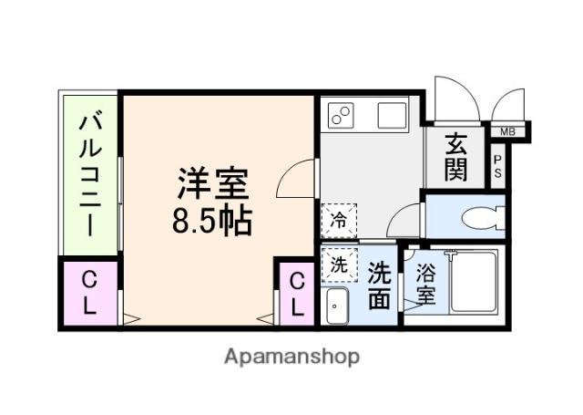 フジパレス堺白鷺3番館(1K/3階)の間取り写真