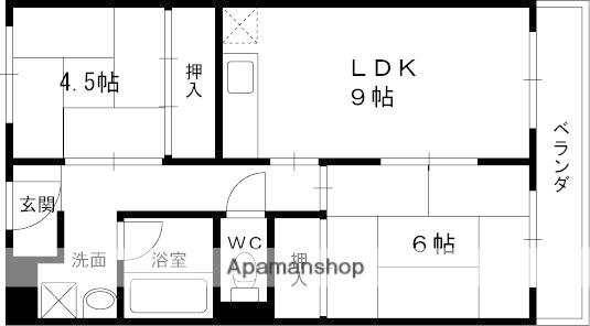 レジデンス新深江(ワンルーム/4階)の間取り写真