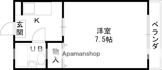 ミーテ大和(1K/3階)の間取り写真