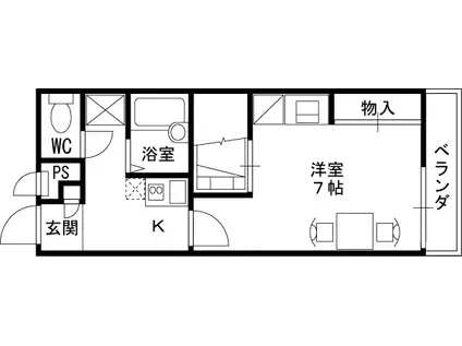 レオパレスグリチ-ネ(1K/2階)の間取り写真