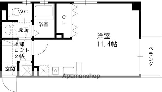 NM・ONZE(ワンルーム/4階)の間取り写真