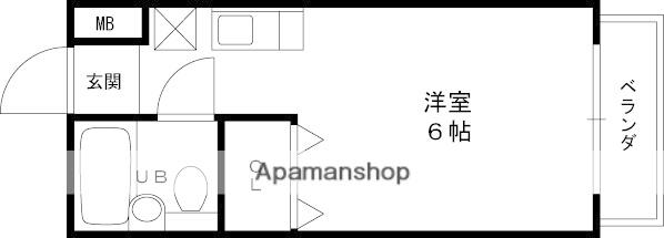 レンタルハウス深津1(ワンルーム/2階)の間取り写真