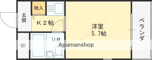 朝日プラザアクシス東淀川(1K/3階)の間取り写真