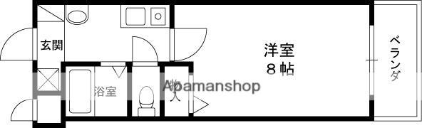 Mプラザ津田駅前十二番館(1K/3階)の間取り写真