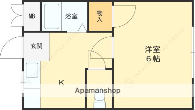 ASTERI JOTO(1K/1階)の間取り写真