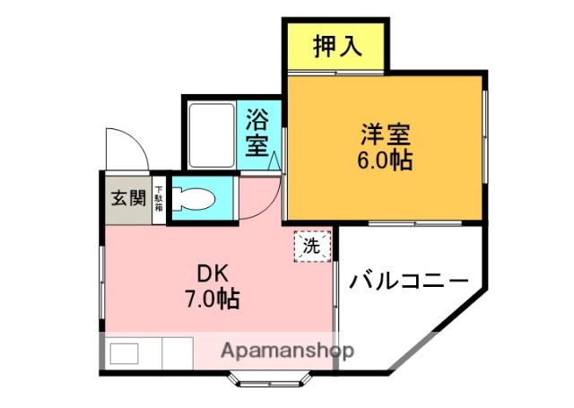 シャロムMIYAKO(1DK/3階)の間取り写真