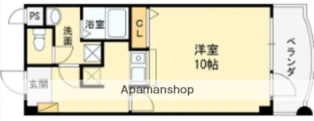 モンシャトー百済坂(1K/4階)の間取り写真