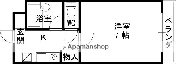 ベルビュー横堤(1K/5階)の間取り写真