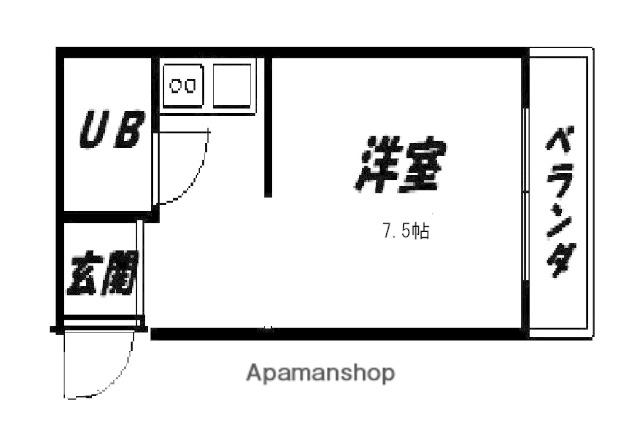 双幅マンション(ワンルーム/5階)の間取り写真