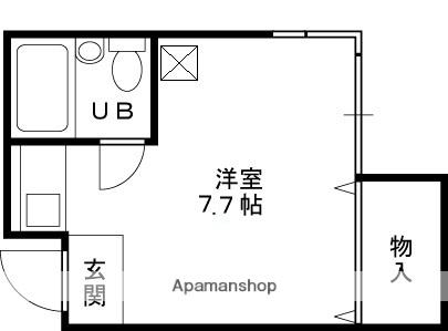 サンハイツ(ワンルーム/3階)の間取り写真