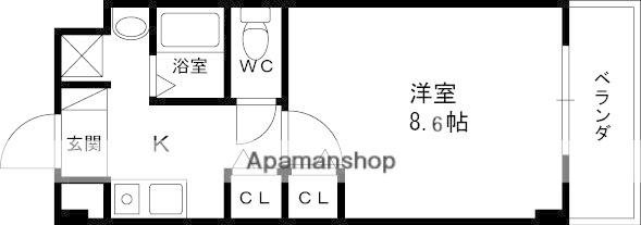 Mプラザ津田駅前十一番館(1K/6階)の間取り写真