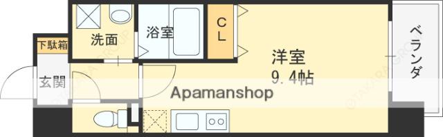 エス・キュート城東中央(ワンルーム/10階)の間取り写真