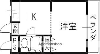 御殿山壱番館(1K/3階)の間取り写真