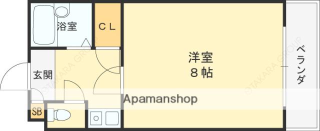 モリビル京橋(1K/5階)の間取り写真