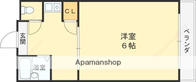 モリビル京橋(1K/7階)の間取り写真