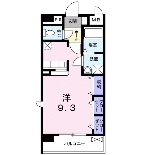 サンハイツ大島(ワンルーム/2階)の間取り写真