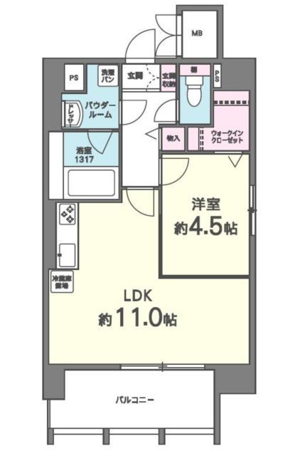 T.Y天六(1LDK/3階)の間取り写真