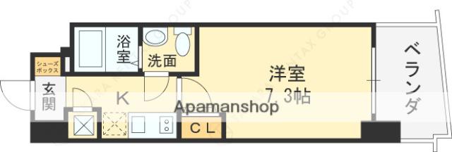 セレニテ京橋クレア(1K/13階)の間取り写真