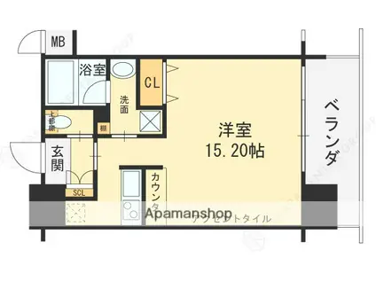 プレジオ海老江(ワンルーム/6階)の間取り写真