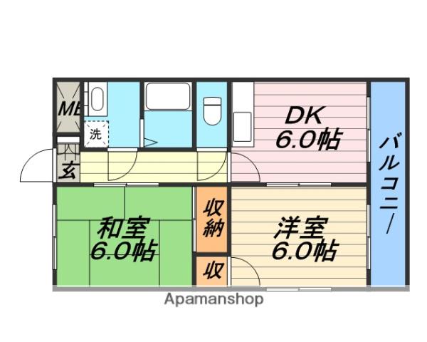Mプラザ城東五番館(2DK/8階)の間取り写真