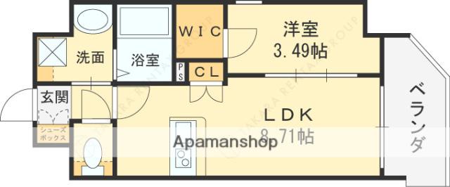 サムティ京橋CLEAR(1LDK/10階)の間取り写真