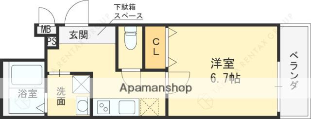 フジパレス今福西Ⅰ番館(1K/2階)の間取り写真
