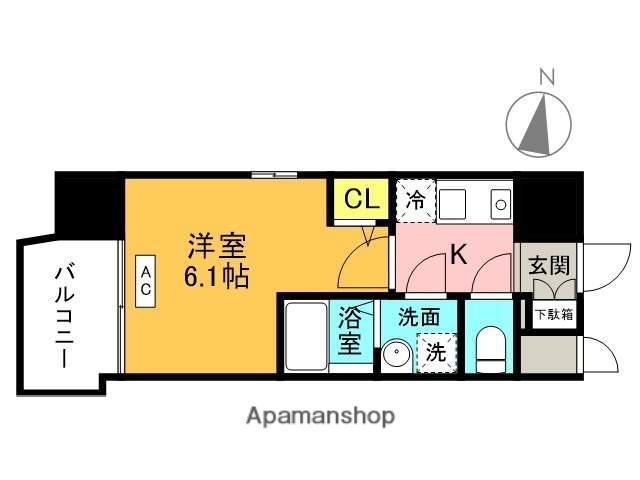 JMFレジデンス桜ノ宮(1K/2階)の間取り写真