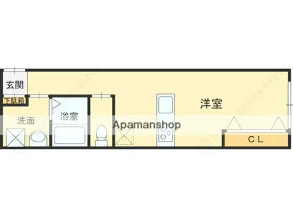 CHOU CHOU MAKINOHONNMACHI(ワンルーム/1階)の間取り写真