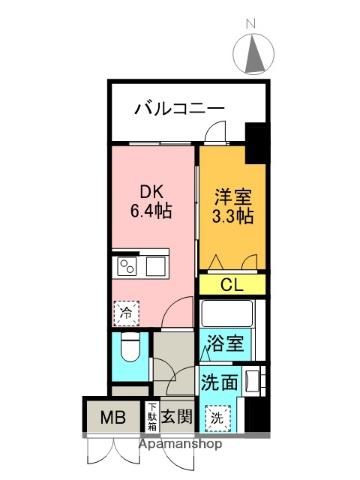 JMFレジデンス都島(1DK/10階)の間取り写真