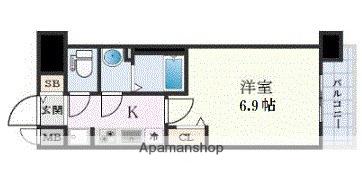プレサンス大阪都島エレナード(1K/2階)の間取り写真