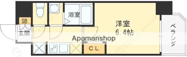 ALIVIS都島北通(1K/7階)の間取り写真