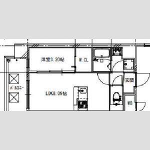 ALIVIS都島通(1LDK/9階)の間取り写真