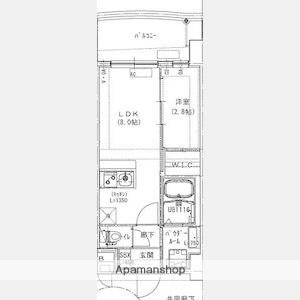 ALIVIS放出(1LDK/11階)の間取り写真