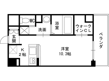 グランベージュ大手町(ワンルーム/2階)の間取り写真