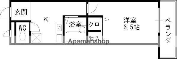 旭ビル(1K/3階)の間取り写真