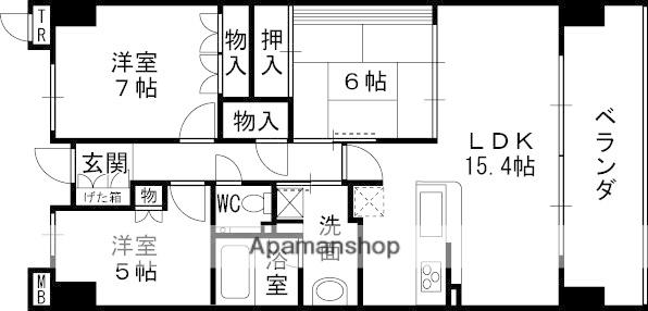森都OSAKAイーストヴィル(3LDK/2階)の間取り写真
