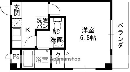 ヴィラナリー鶴見(1K/3階)の間取り写真