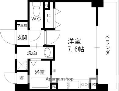 ジュネーゼ野田エコール(ワンルーム/2階)の間取り写真