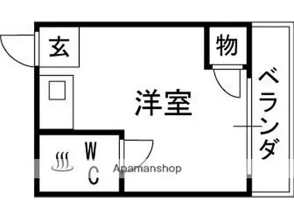 シャト-ユニオン(ワンルーム/2階)の間取り写真