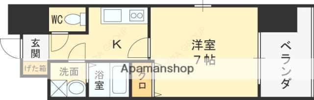 フォレストガーデン今福鶴見Ⅳ(1K/12階)の間取り写真