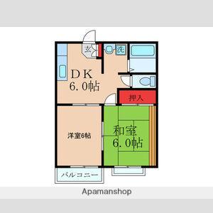 タウニーTOYOSATO(2DK/3階)の間取り写真
