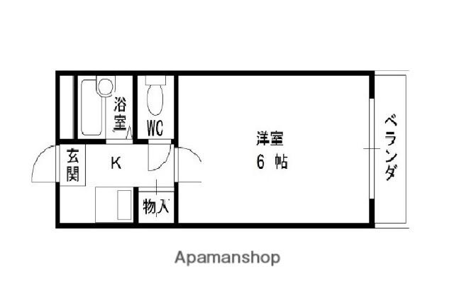 フローラル横堤(1K/3階)の間取り写真