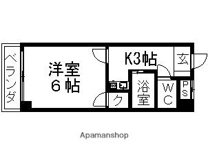 エミネンスヨシムラ(1K/4階)の間取り写真