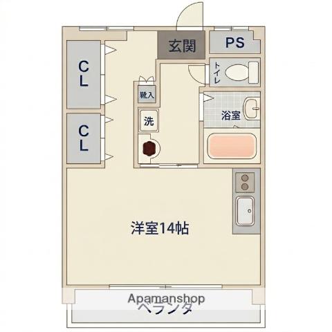 阪急電鉄京都線 上新庄駅 徒歩8分 5階建 築29年(ワンルーム/5階)の間取り写真