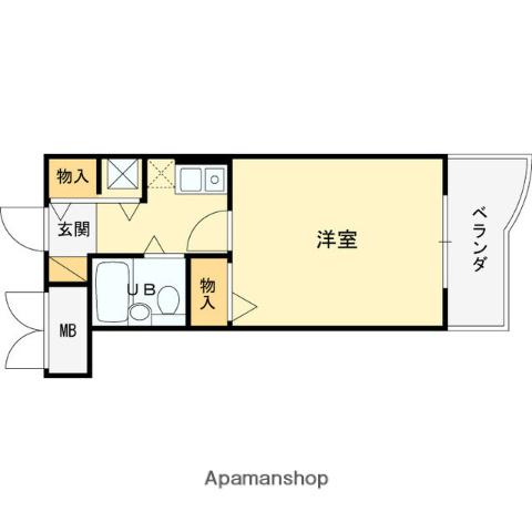 メロディーハイム淡路(1K/5階)の間取り写真