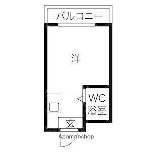 プレアール下新庄Ⅲ(ワンルーム/3階)の間取り写真