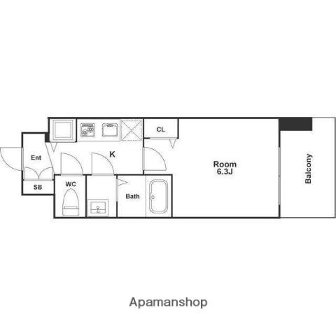 アドバンス新大阪ウエストゲート(1K/5階)の間取り写真