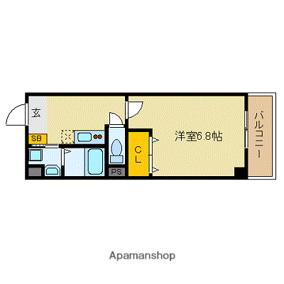 IF柴島(1K/3階)の間取り写真
